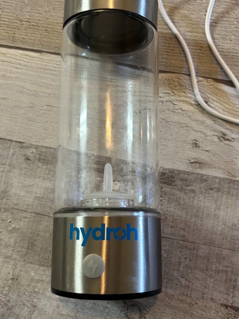 Hydroh Portable Bluetooth Speaker with Blue LED and Silver Body
